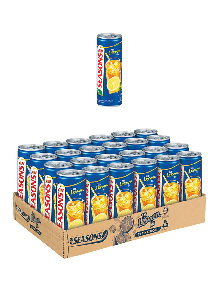 F&N Seasons Ice Lemon Tea Can 300ml - Image 2