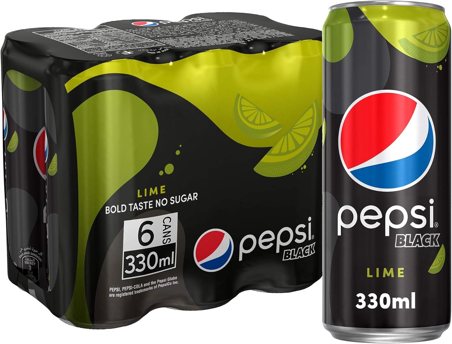Pepsi black lime can 320ml - Image 2