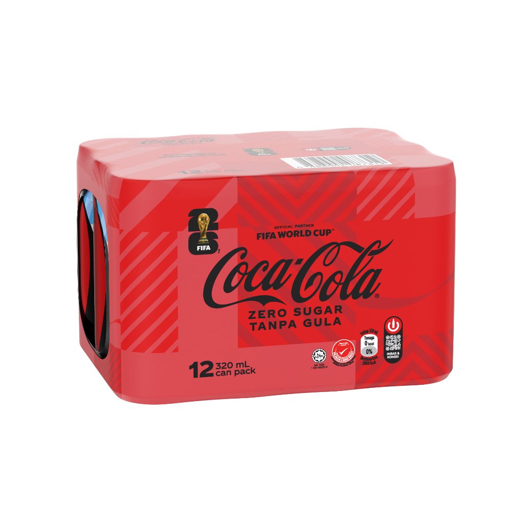 Coca-cola zero sugar can 320ml - Image 2